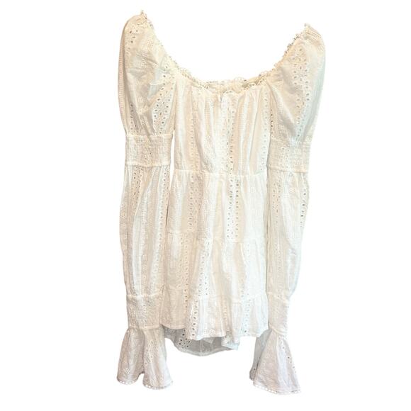 Sabo NWT White Eyelet Zeta Mini Dress - size XS - Picture 9 of 9